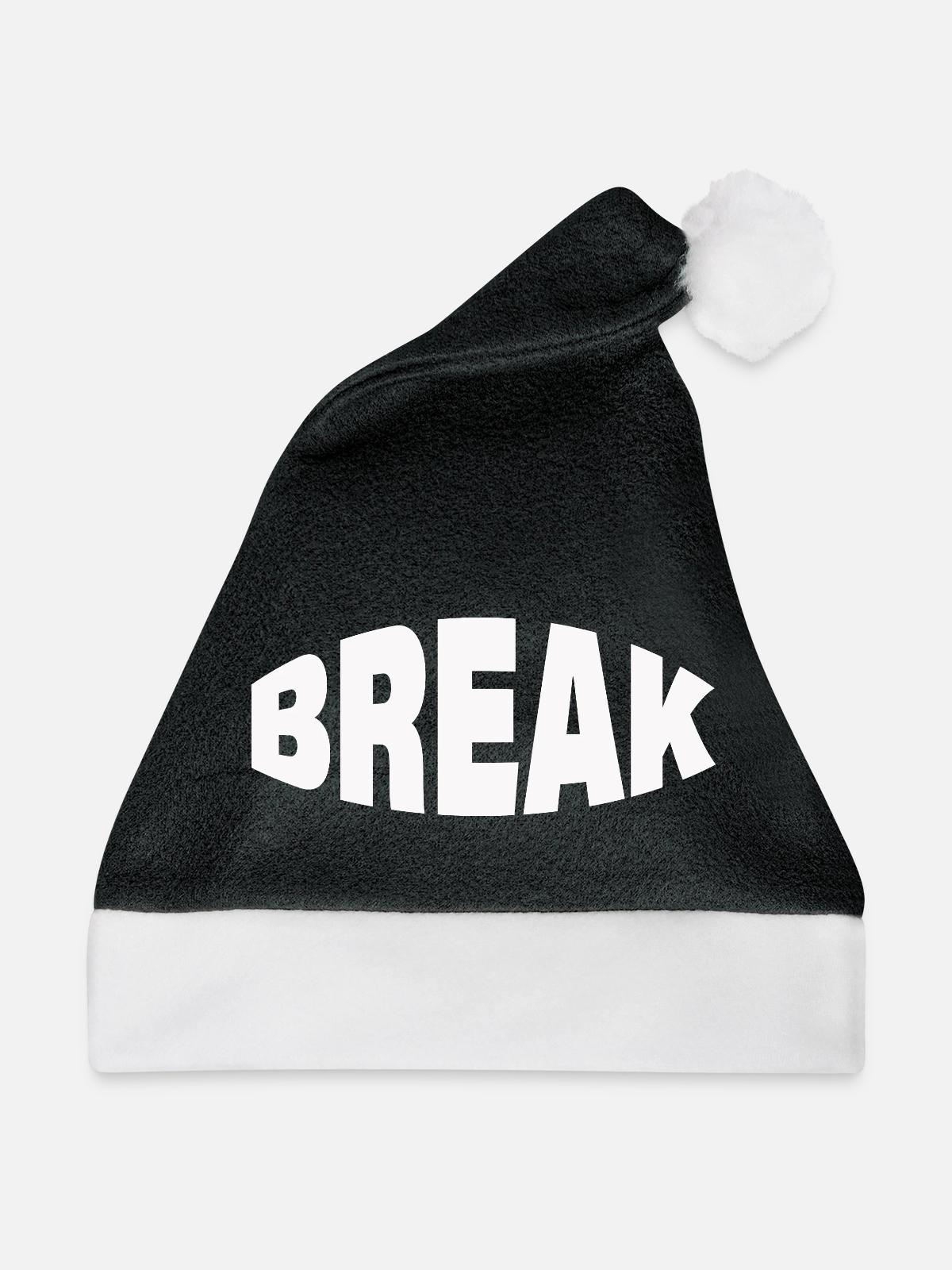 BREAK - Weihnachtsmütze - Schwarz/Weiß - Vorne