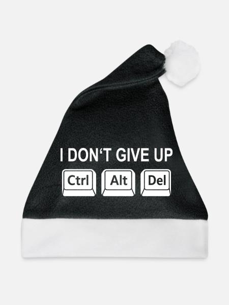 Programmieren Nerd Geek Tastenkombination Plant  - Weihnachtsmütze - Schwarz/Weiß - Vorne