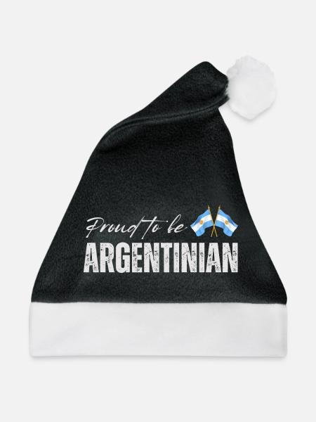 Stolzer Argentinier, ich liebe Argentinien - Weihnachtsmütze - Schwarz/Weiß