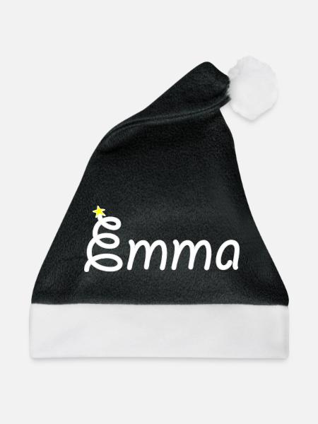 Emma - Weihnachtsmütze - Schwarz/Weiß