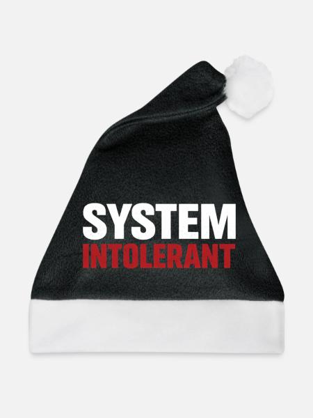System Intolerant – Starkes Statement Design - Weihnachtsmütze - Schwarz/Weiß