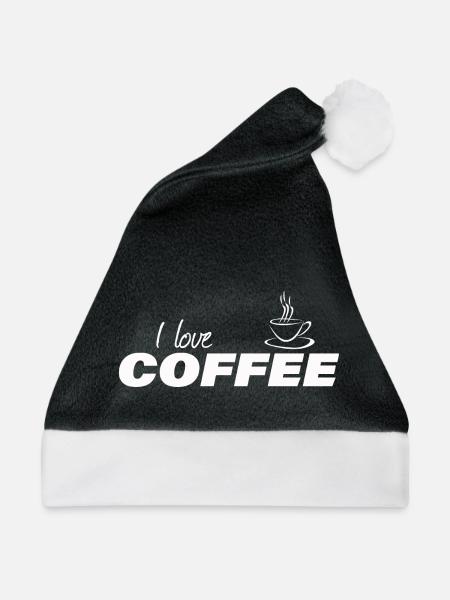 I LOVE COFFEE - Weihnachtsmütze - Schwarz/Weiß