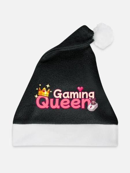 Gaming Queen Pixel Art Crown - Weihnachtsmütze - Schwarz/Weiß