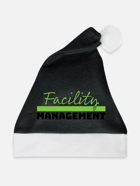 Tshirt Facility Management green schwarz - Weihnachtsmütze - Schwarz/Weiß