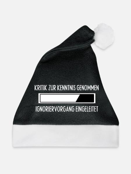 Kritik zur Kenntnis Ignoriervorgang - Weihnachtsmütze - Schwarz/Weiß - Vorne