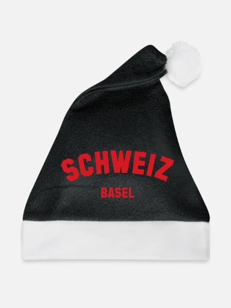 BASEL Switzerland Schweiz - Weihnachtsmütze - Schwarz/Weiß
