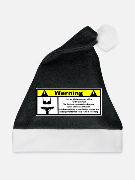 Automotive Warnung - Weihnachtsmütze - Schwarz/Weiß