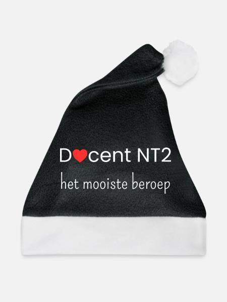 NT2-Lehrer: der beste Beruf - Weihnachtsmütze - Schwarz/Weiß