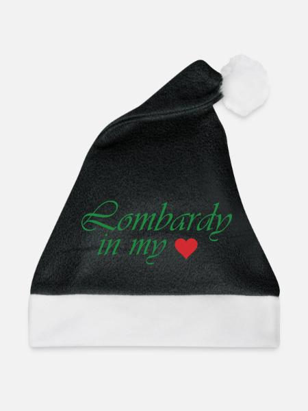 Lombardy Heart Skriptdesign - Weihnachtsmütze - Schwarz/Weiß