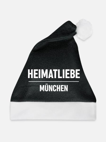 Heimatliebe München - Weihnachtsmütze - Schwarz/Weiß - Vorne