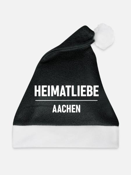 Heimatliebe Aachen - Weihnachtsmütze - Schwarz/Weiß - Vorne