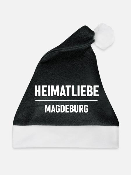 Heimatliebe Magdeburg - Weihnachtsmütze - Schwarz/Weiß - Vorne
