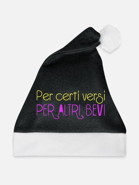 PER_CERTI_VERSI-03 - Weihnachtsmütze - Schwarz/Weiß