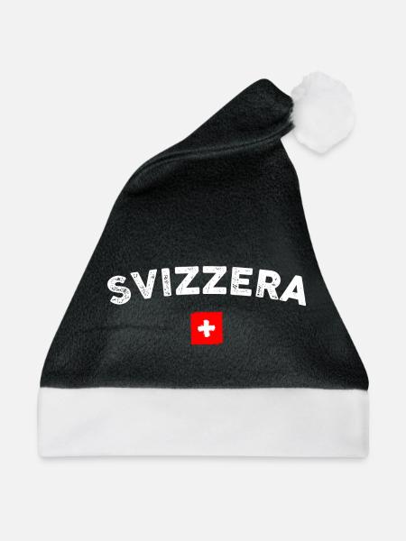 Svizzera Arc Emblem Flagge - Weihnachtsmütze - Schwarz/Weiß