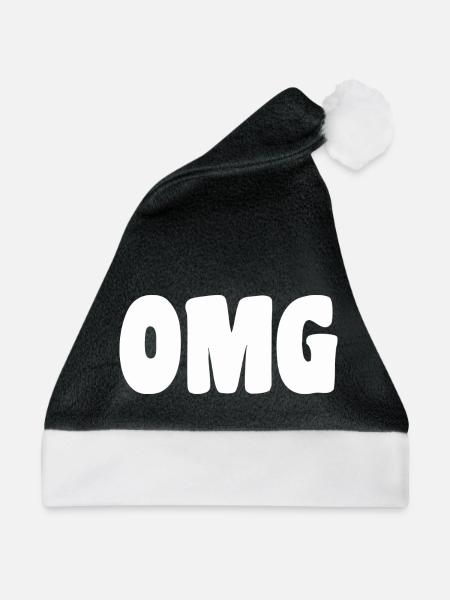 OMG - Weihnachtsmütze - Schwarz/Weiß - Vorne