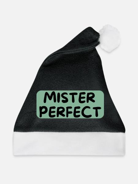 Mister Perfect - Weihnachtsmütze - Schwarz/Weiß - Vorne