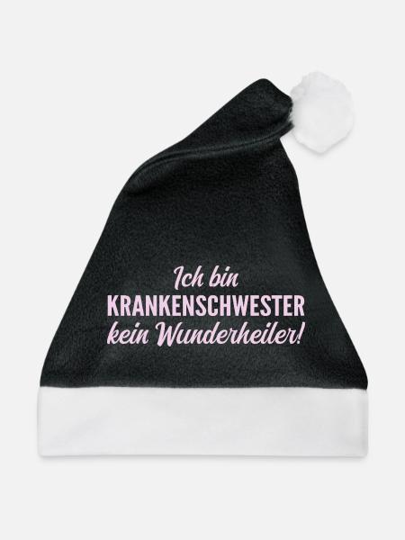 Ich bin Krankenschwester, kein Wunderheiler! - Weihnachtsmütze - Schwarz/Weiß