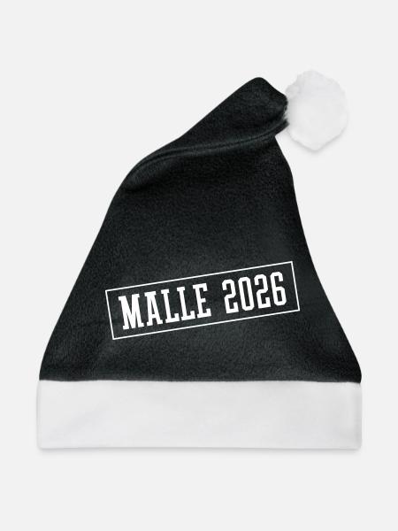 Malle 2026 - Weihnachtsmütze - Schwarz/Weiß