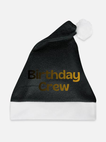 Birthday Crew - Weihnachtsmütze - Schwarz/Weiß