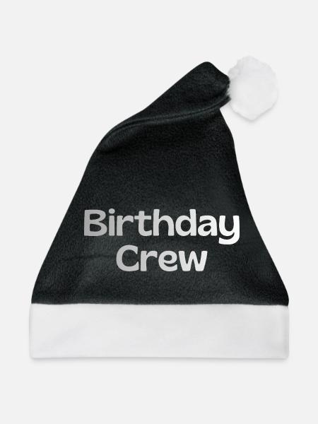 Birthday Crew - Weihnachtsmütze - Schwarz/Weiß