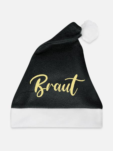 Braut - Weihnachtsmütze - Schwarz/Weiß