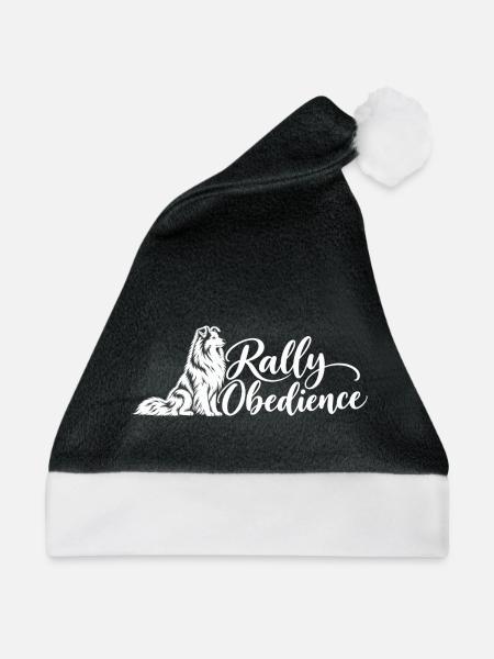 Rally Obedience – Sheltie Shetland Sheepdog - Weihnachtsmütze - Schwarz/Weiß - Vorne