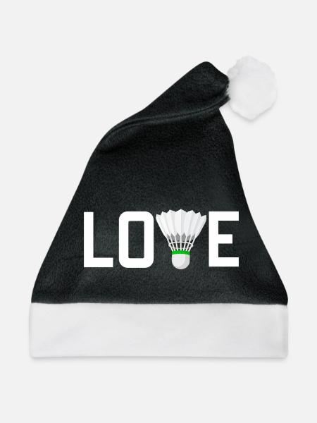 Badminton Liebe - Weihnachtsmütze - Schwarz/Weiß