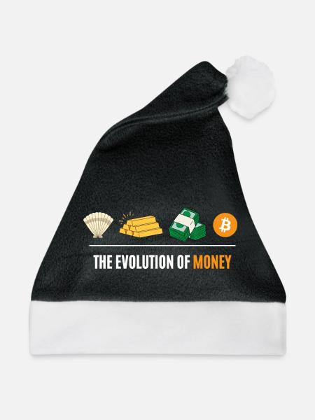 Die Evolution des Geldes - Weihnachtsmütze - Schwarz/Weiß