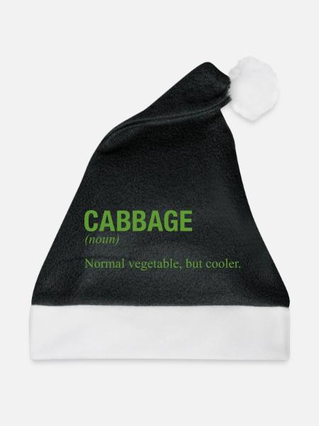 CABBAGE - Weihnachtsmütze - Schwarz/Weiß