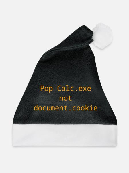 Vulnerability Exploit t-shirt - Calc.exe - XSS - Weihnachtsmütze - Schwarz/Weiß