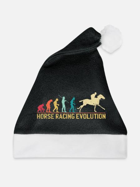 Pferderennen-Evolutionsdesign - Weihnachtsmütze - Schwarz/Weiß
