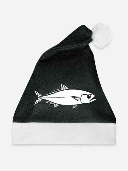 Forelle - Weihnachtsmütze - Schwarz/Weiß - Vorne