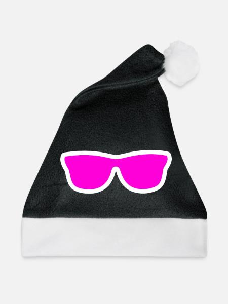 Sonnenbrille - Weihnachtsmütze - Schwarz/Weiß