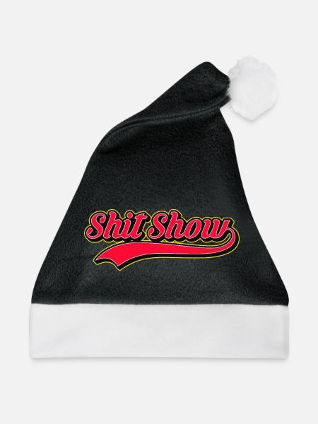 Shit Show Retro-Stil Logo - Weihnachtsmütze - Schwarz/Weiß
