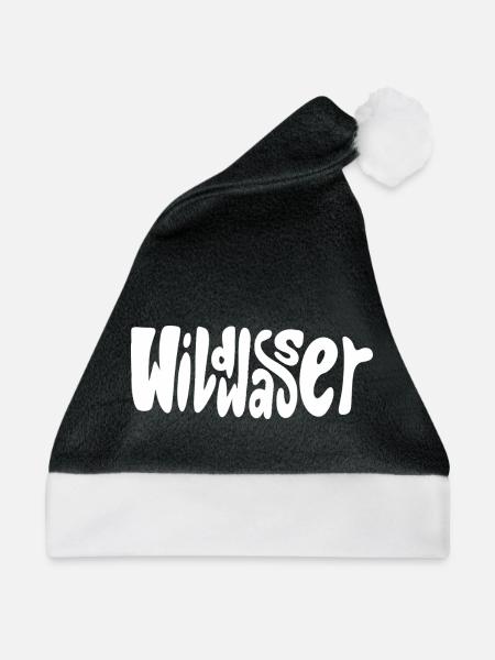 Wildwasser Schriftzug - Weihnachtsmütze - Schwarz/Weiß - Vorne