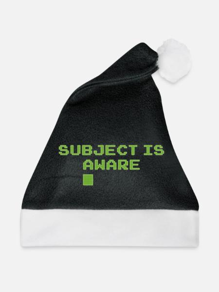 SUBJECT IS AWARE - Weihnachtsmütze - Schwarz/Weiß