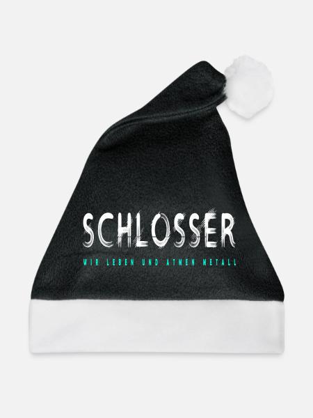 Schlosser Handwerker Design - Weihnachtsmütze - Schwarz/Weiß