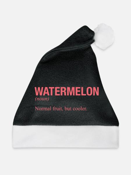 WATERMELON Wassermelone - Weihnachtsmütze - Schwarz/Weiß