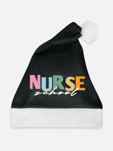 retro krankenschwester schule - Weihnachtsmütze - Schwarz/Weiß