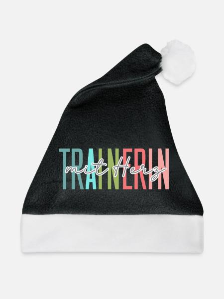 Trainerin mit Herz Geschenk - Weihnachtsmütze - Schwarz/Weiß