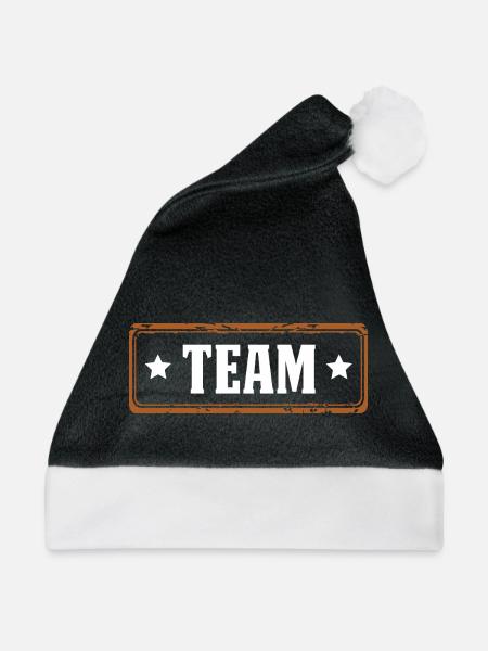 team - Weihnachtsmütze - Schwarz/Weiß