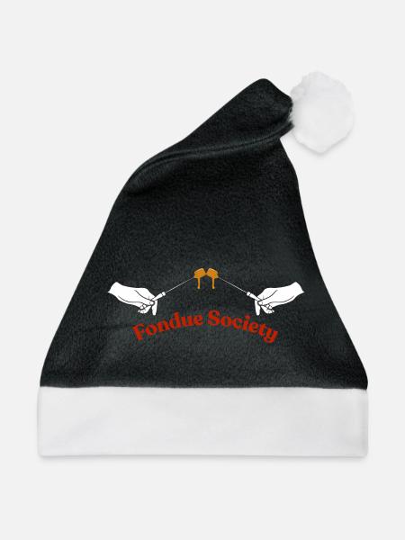 Fondue Society - Weihnachtsmütze - Schwarz/Weiß
