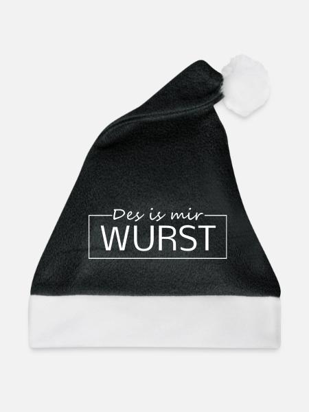 Des ist mir Wurst  - Weihnachtsmütze - Schwarz/Weiß