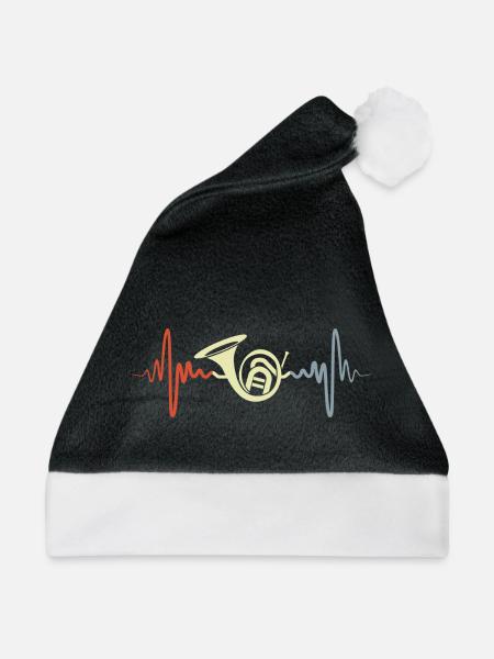 Hornist Herzschlag - Weihnachtsmütze - Schwarz/Weiß