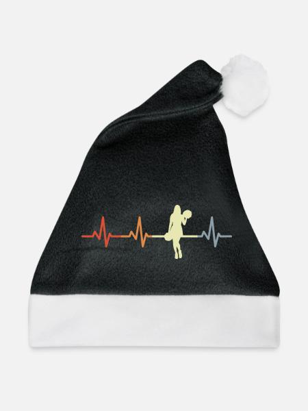 Cheerleaderin Kardiogramm - Weihnachtsmütze - Schwarz/Weiß