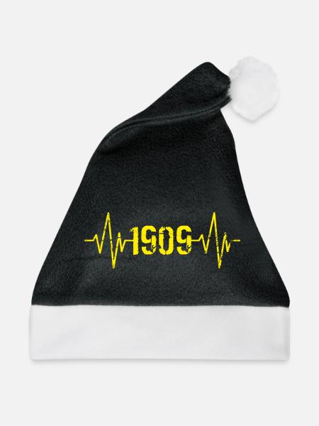 Dortmund Herzschlag - Weihnachtsmütze - Schwarz/Weiß