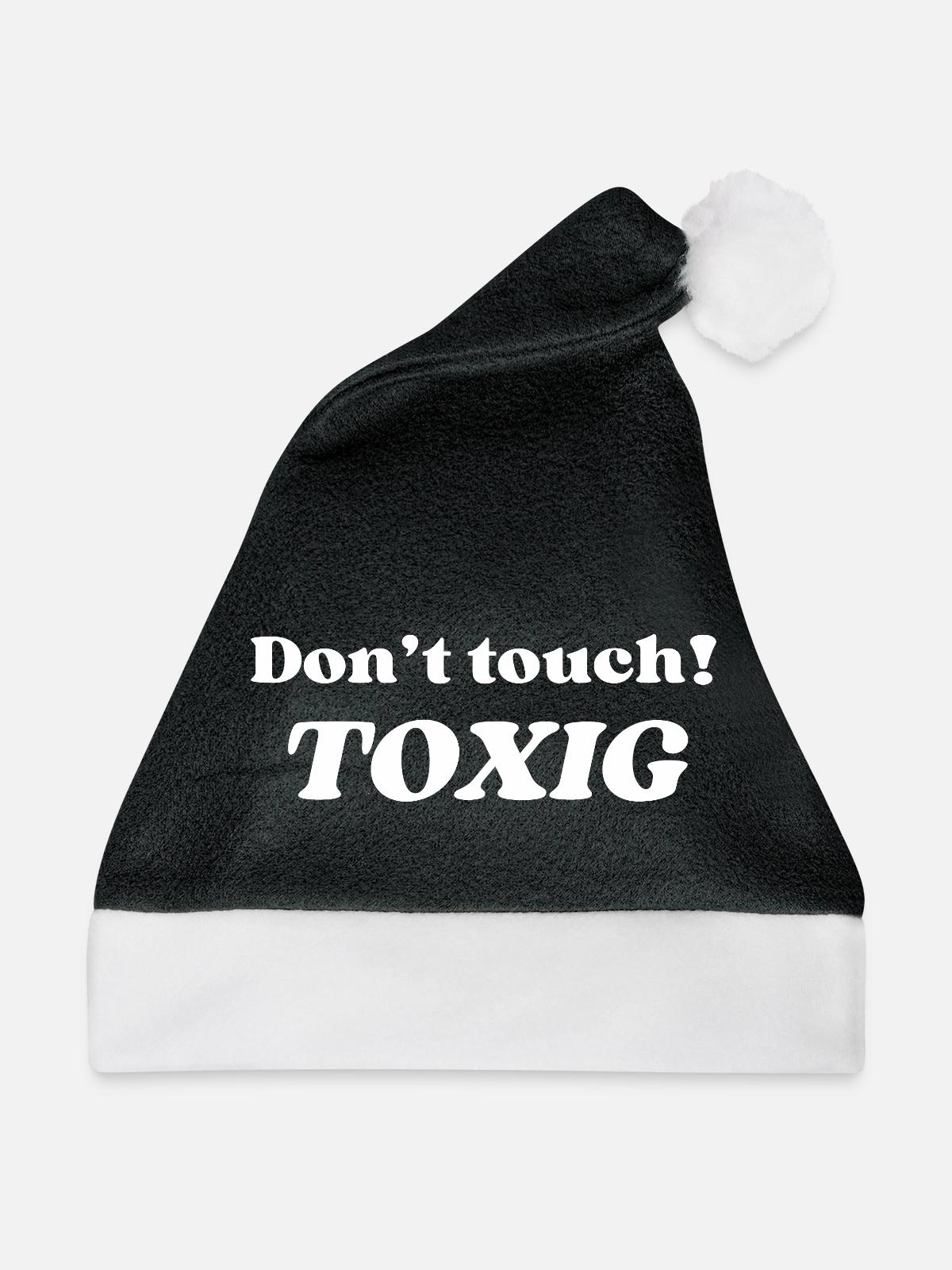 Dont Touch - Weihnachtsmütze - Schwarz/Weiß - Vorne