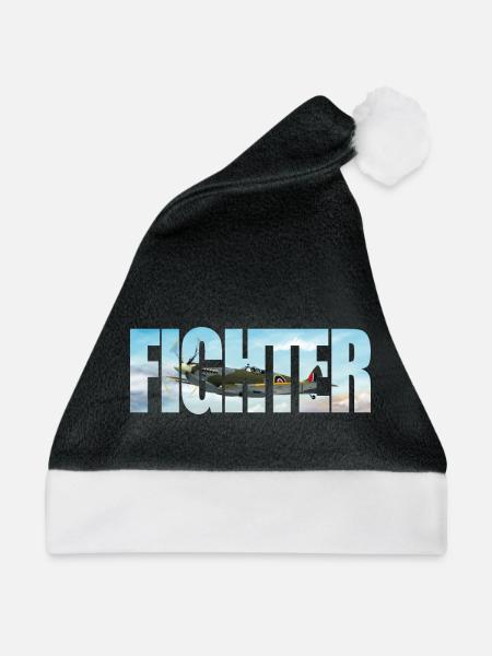 Fighter Spitfire - Weihnachtsmütze - Schwarz/Weiß