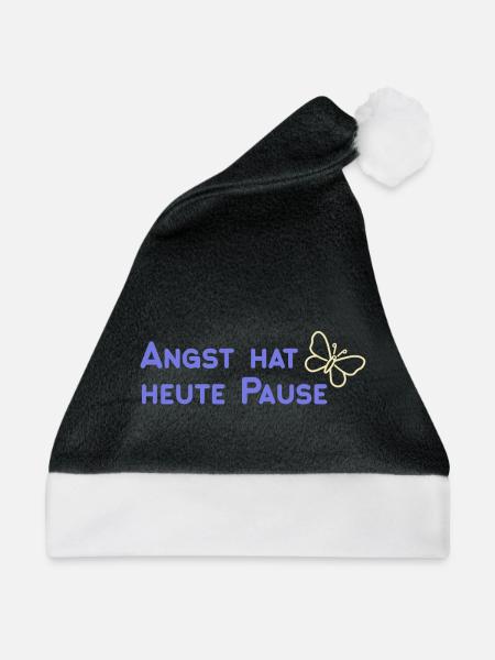 Angst hat heute Pause - Weihnachtsmütze - Schwarz/Weiß