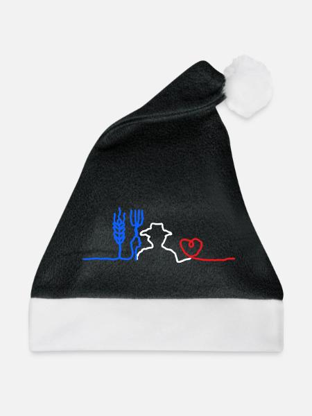 Das Herz des 🇫🇷 Bauern - Weihnachtsmütze - Schwarz/Weiß
